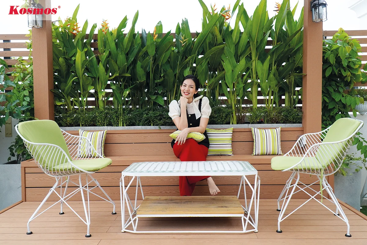 Gỗ nhựa là vật liệu trang trí ngoại thất xanh.