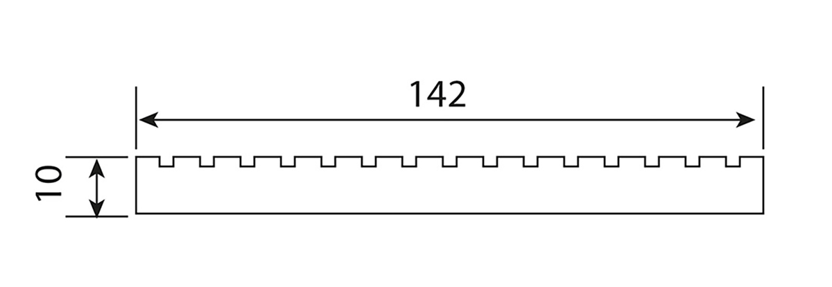 Mặt cắt thanh đa năng gỗ nhựa - OP142X10