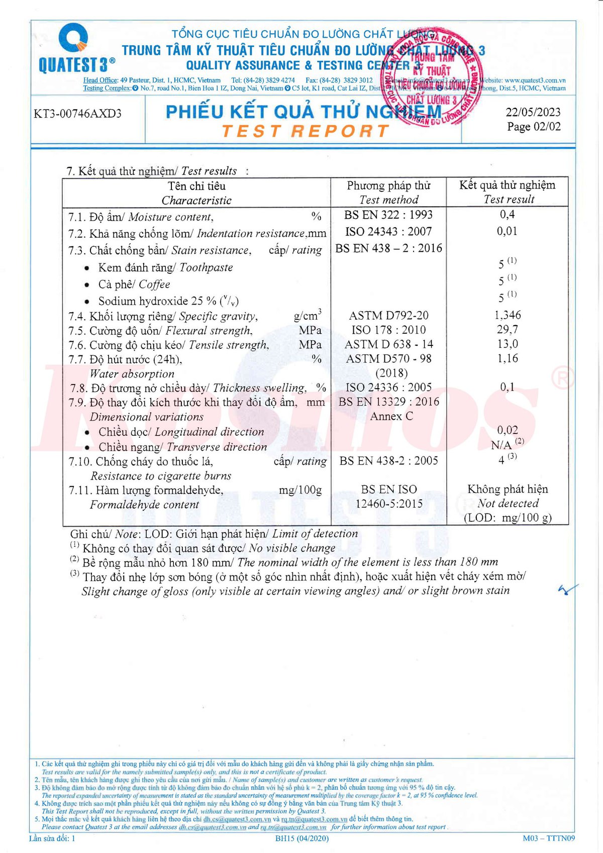 Quatest 3 gỗ nhựa ngoài trời Kosmos 2023 - tờ 2